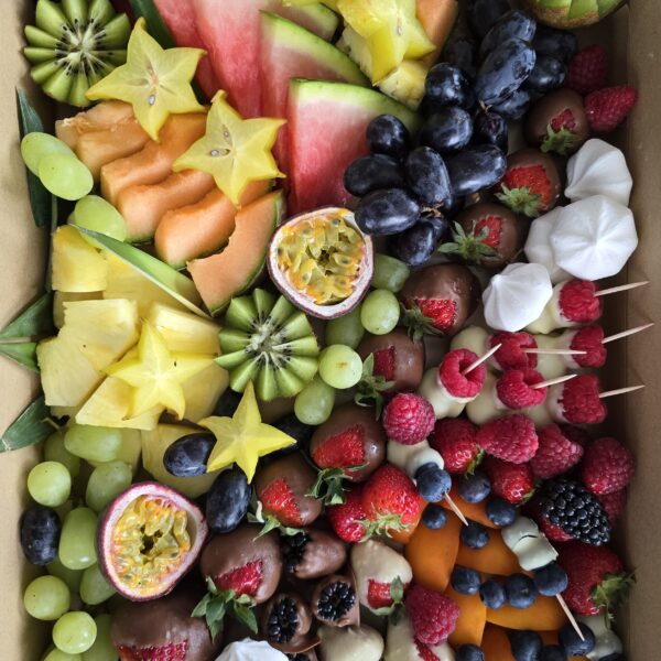 tapioka z mango i borówką